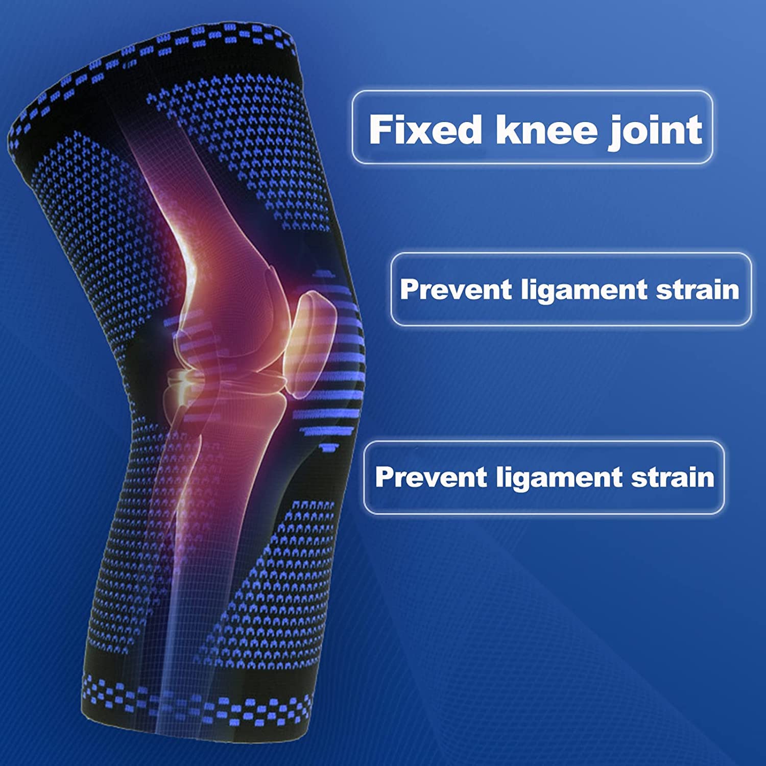 Close-up of the non-slip silicone grip on the knee support