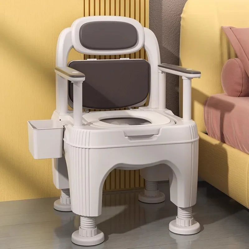 Safe Sit Elderly Support Indoor Toilet Chair shown in a home setting