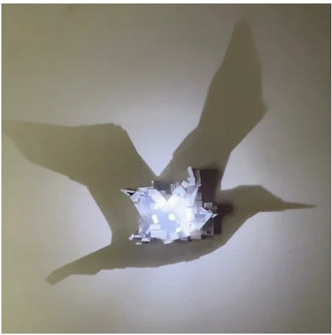 The night lamp shown in a modern home setting