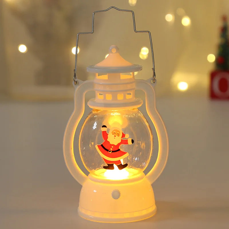 A snowman winter scene inside the charming mini lantern gift