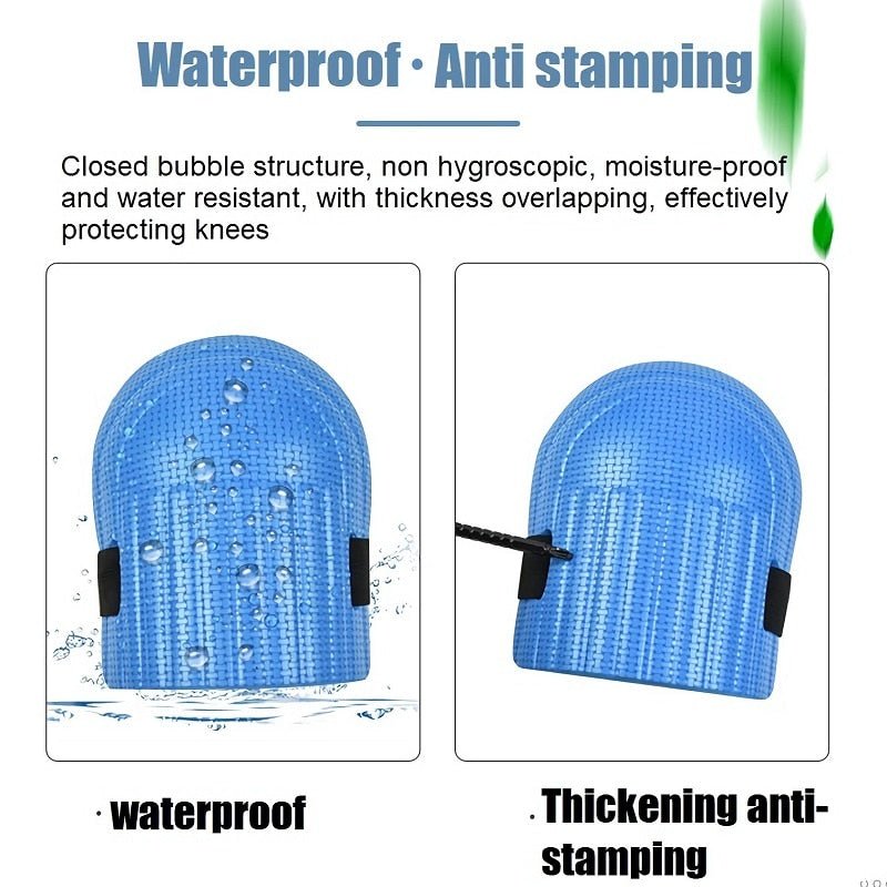 Demonstration of the knee pads being worn for comfort and protection