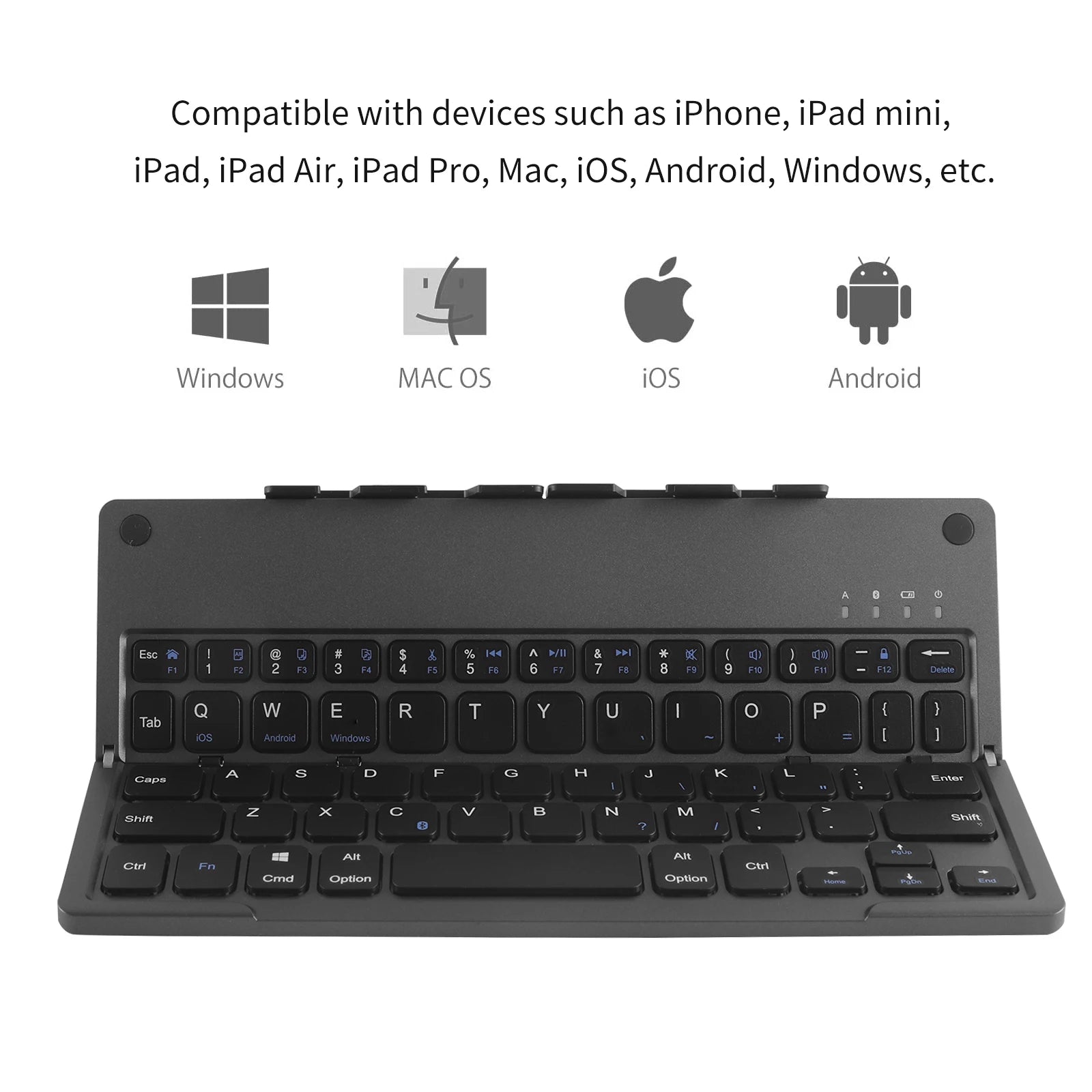 Travel-Friendly Foldable Wireless Keyboard