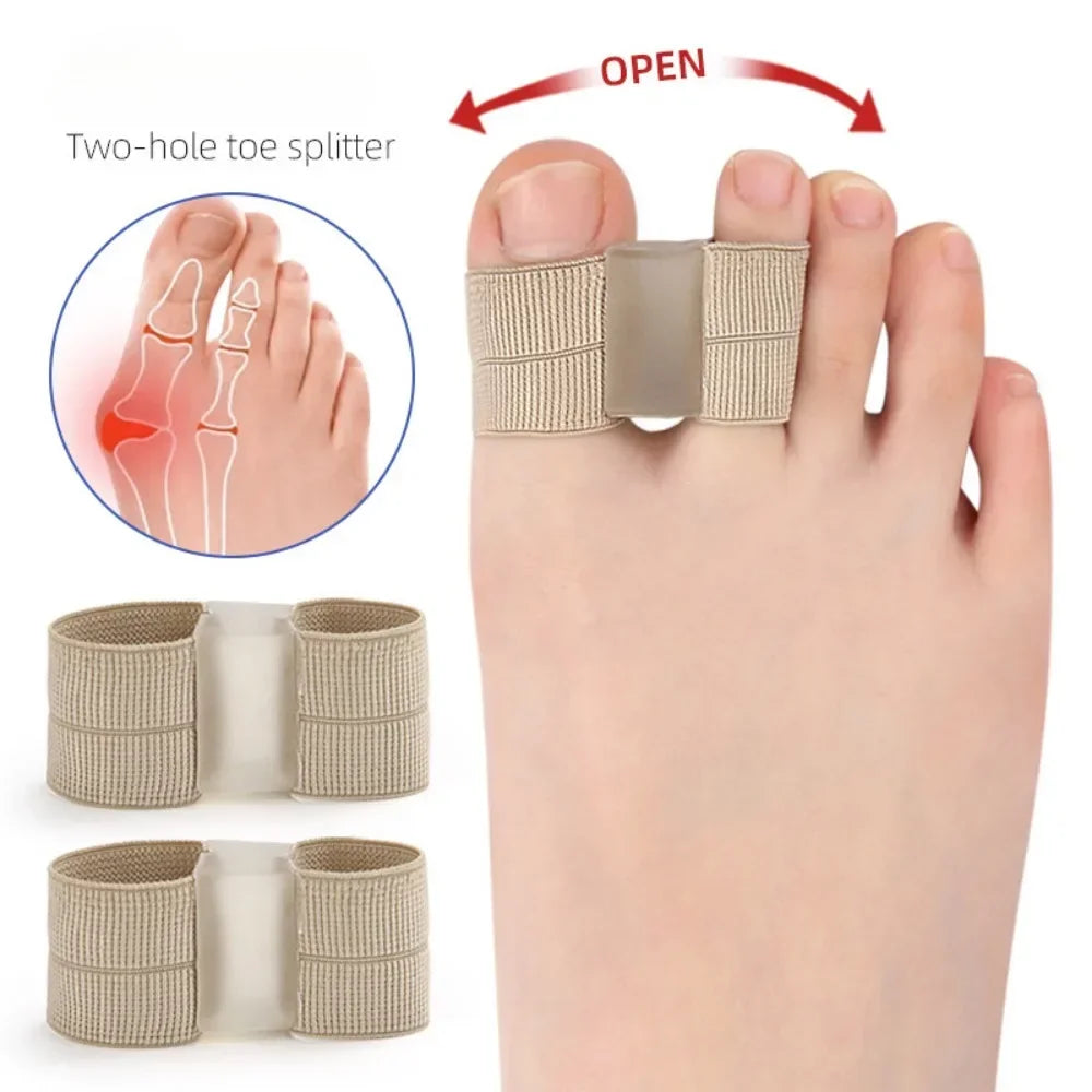 Close-up view of the adjustable strap on the foot straightener