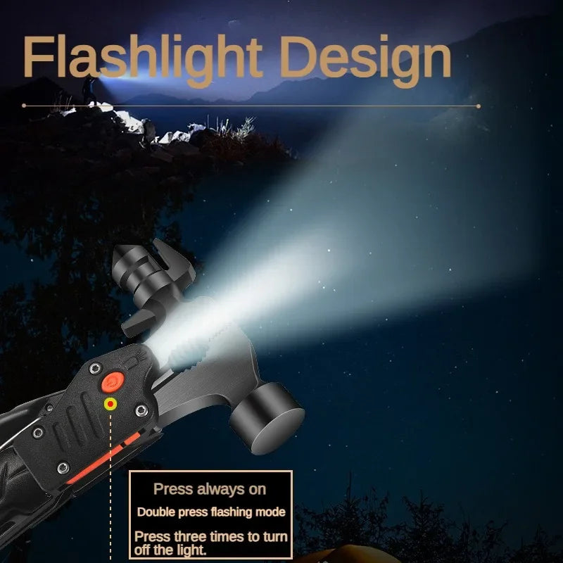Titan Strike hammer multi-tool being held to show its ergonomic grip and size