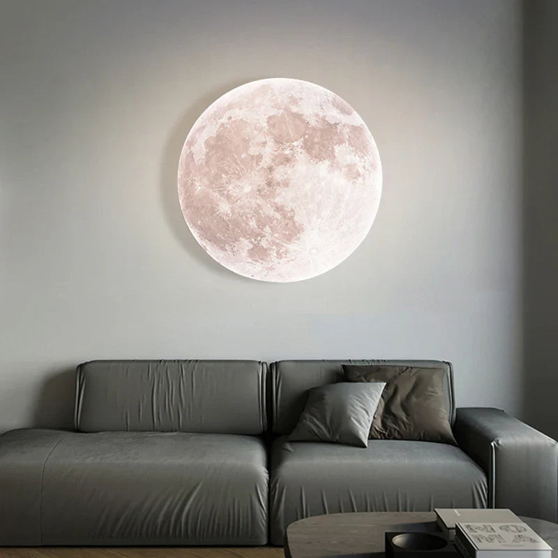 Detailed crater texture on the Moon Surface Lamp