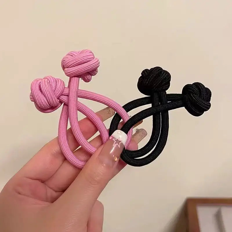 A close-up view of the soft fabric material of the hair tie maker