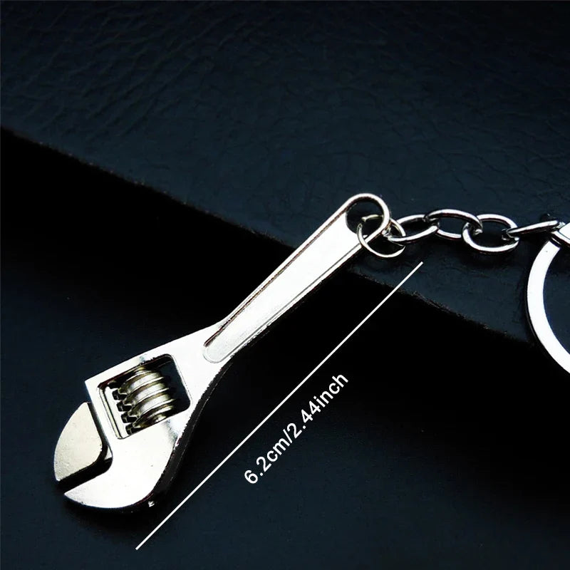 The compact and portable size of the Mini Wrench Keychain, a perfect quirky gadget