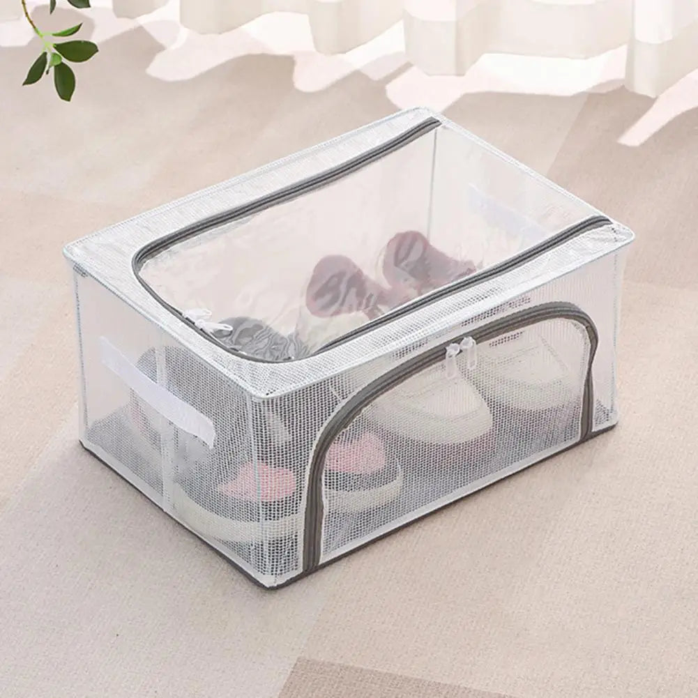 Large size stackable shoe box with dimensions