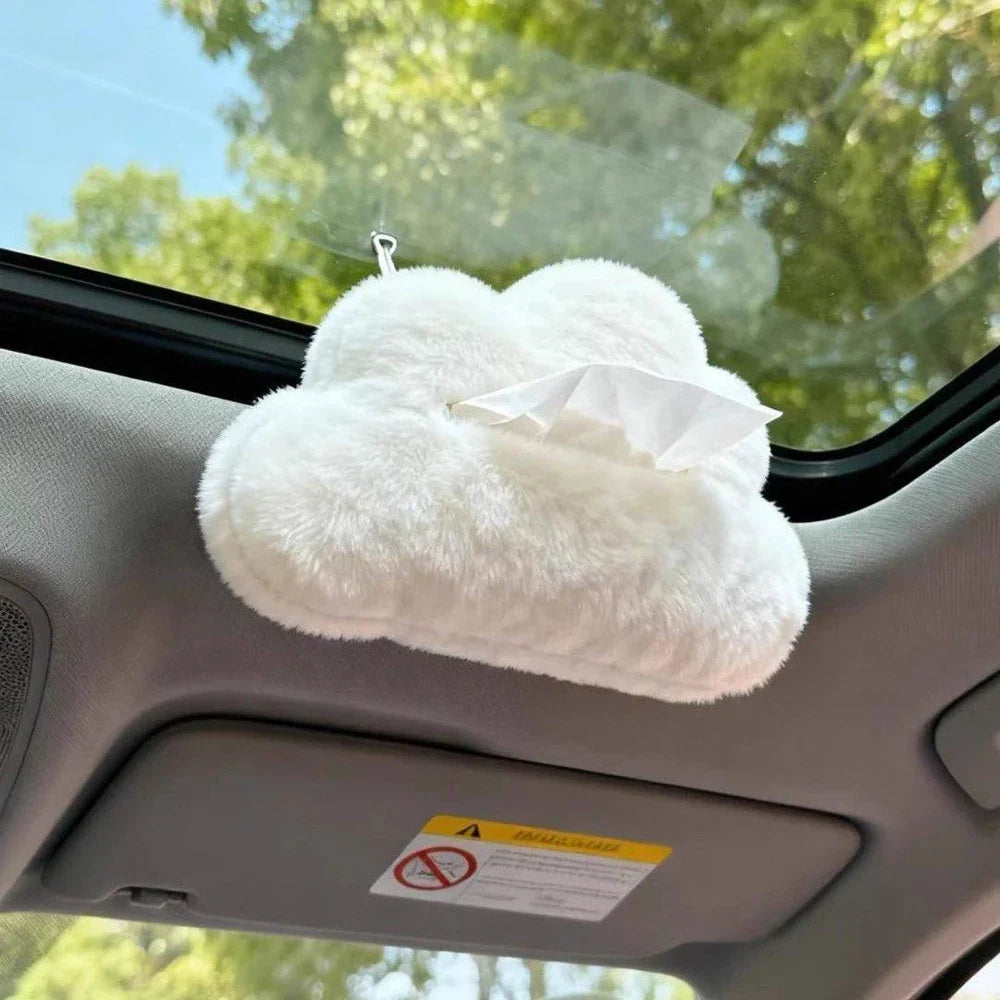 How to install the hanging cloud tissue box on a car headrest