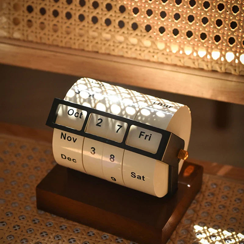 Rotating the blocks to change the date on the creative perpetual calendar
