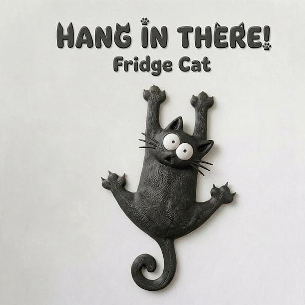 Alternative view of the funny cat magnet gift idea