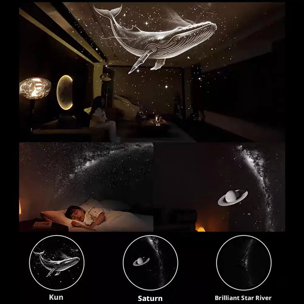 Person using the touch control feature of the Galaxy Dream Projection Night Light