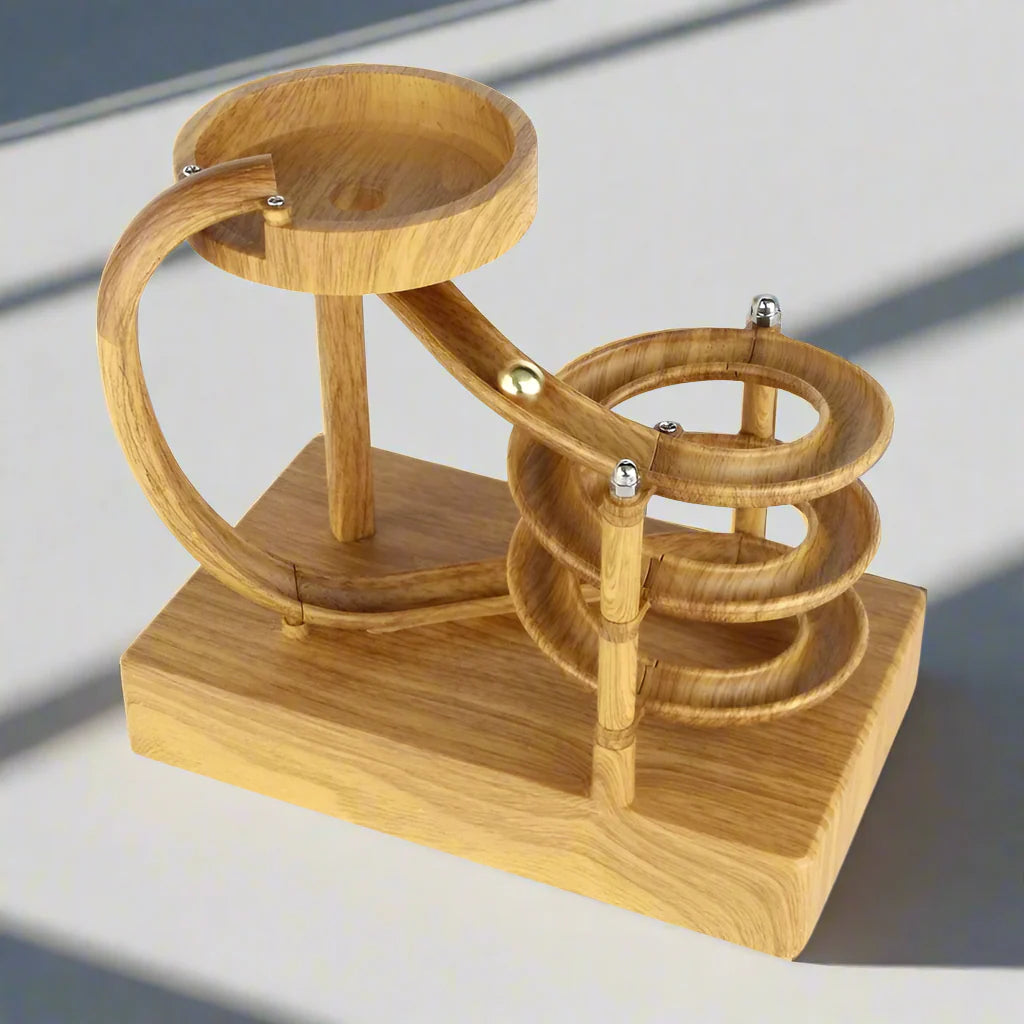 Perpetual Motion Kinetic Ball Roller in a Living Room Setting