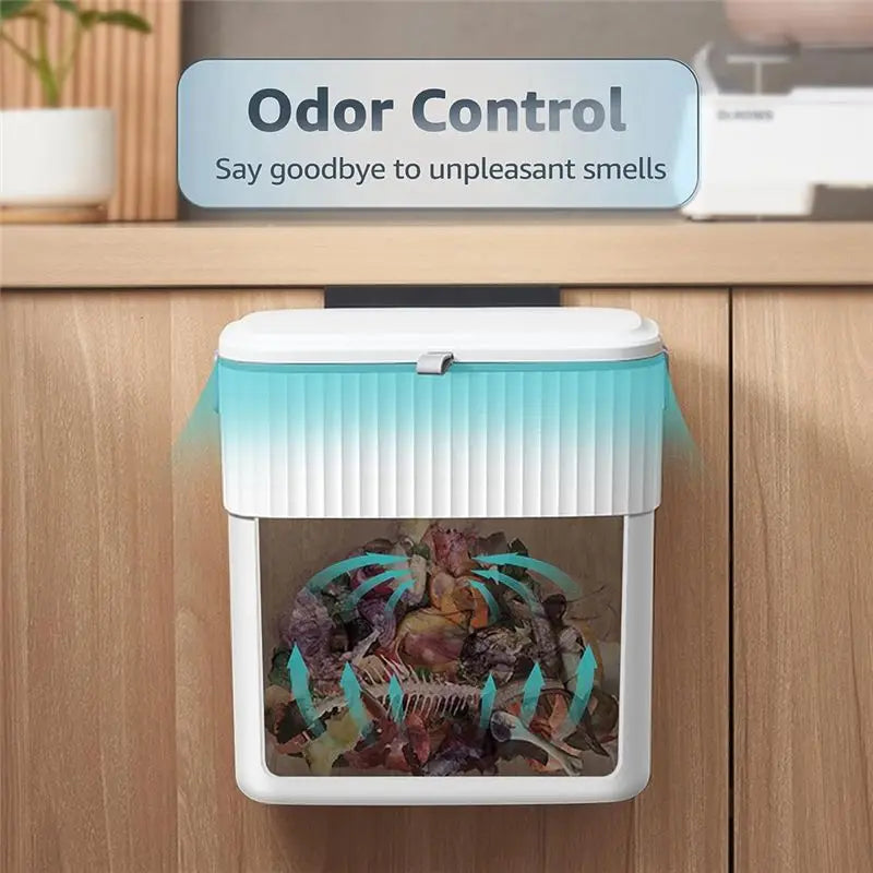 Lifestyle image of the smart trash can enhancing a clean and organized home