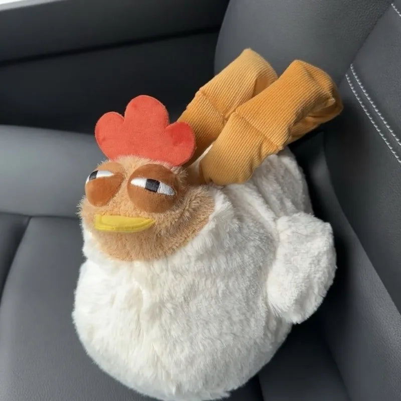 Spacious interior of the Chubby Tired Chicken Bag holding essentials
