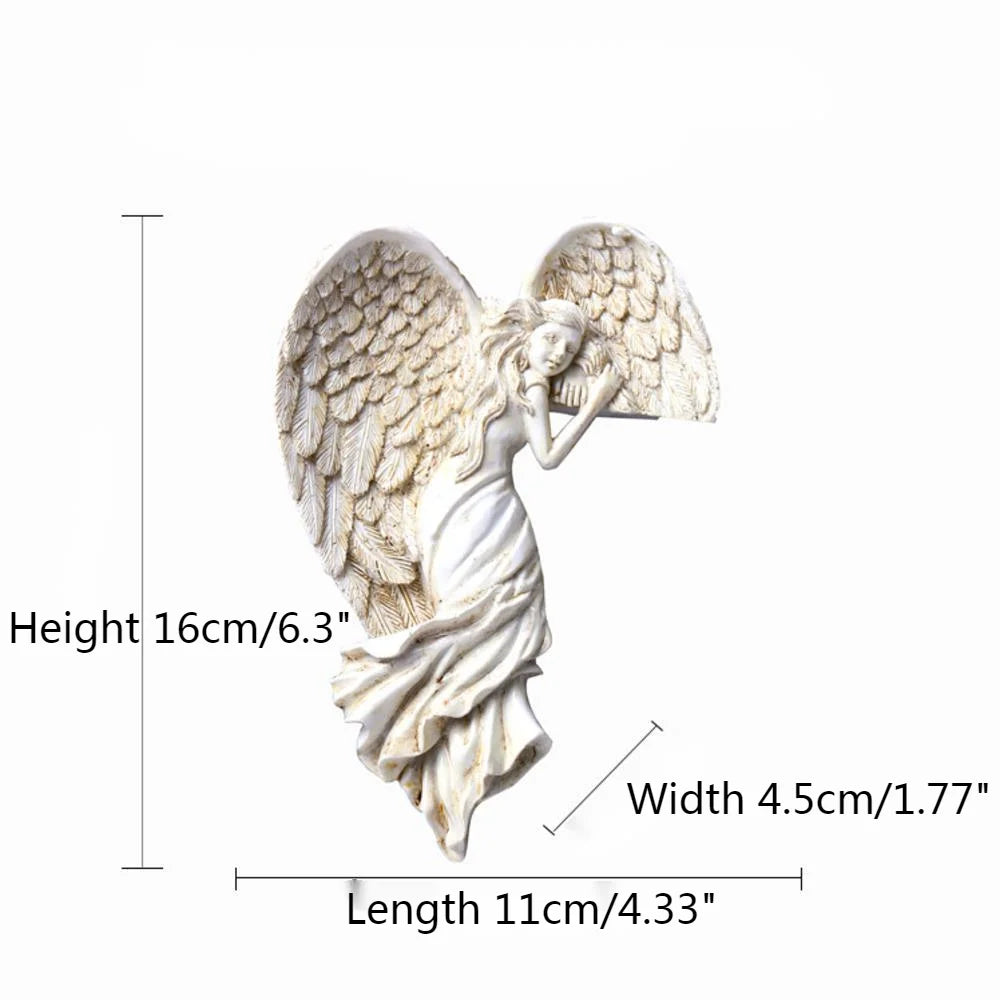 Dimensions and material of the Watching Over You Angel Door Frame Decor