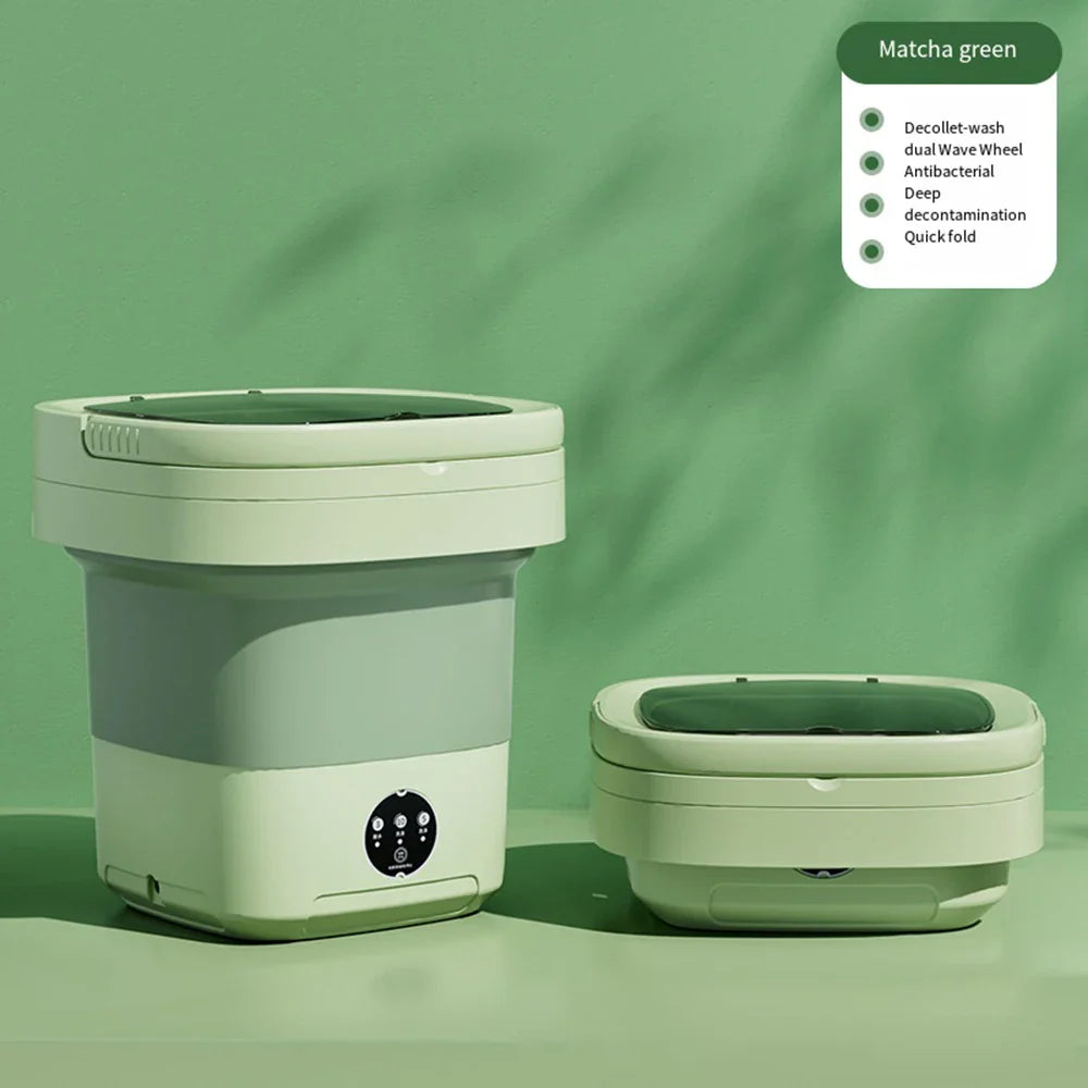 User-friendly controls on the compact ultrasonic travel laundry washing machine