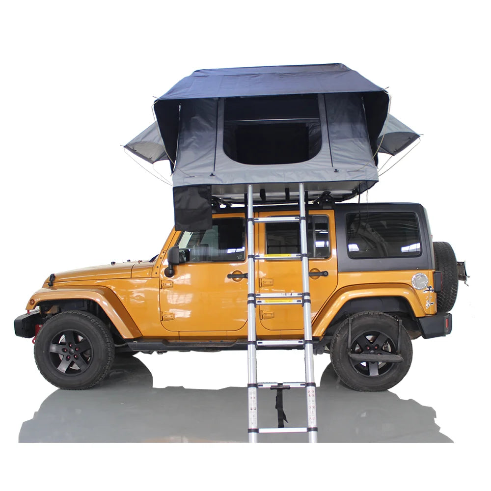 The quick setup roof tent with an optional annex room attached