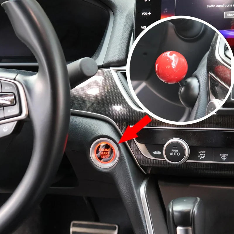 Dimensions and details of the Push-to-Start Joystick Car Button