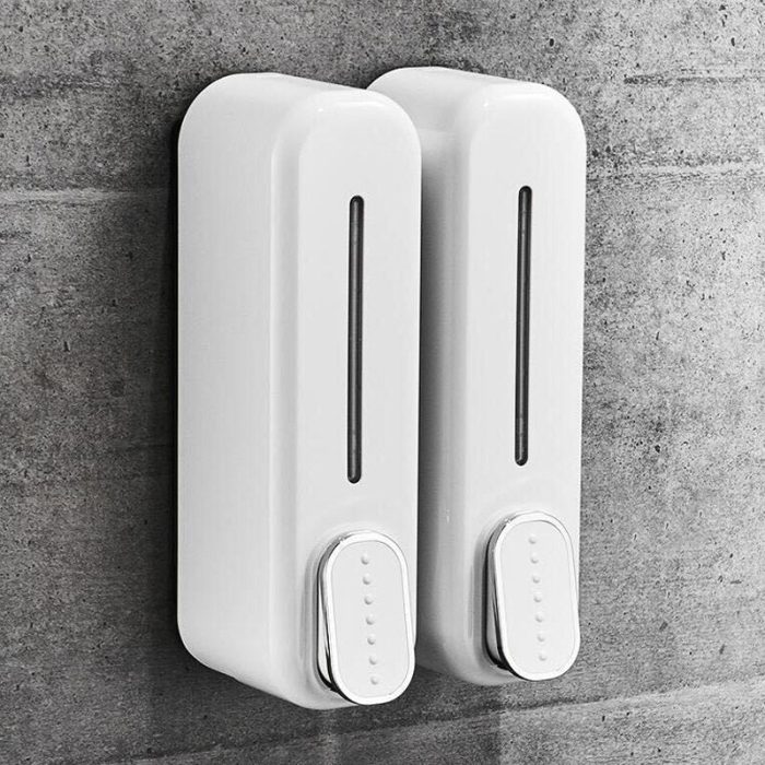 Stylish wall-mounted liquid soap dispenser