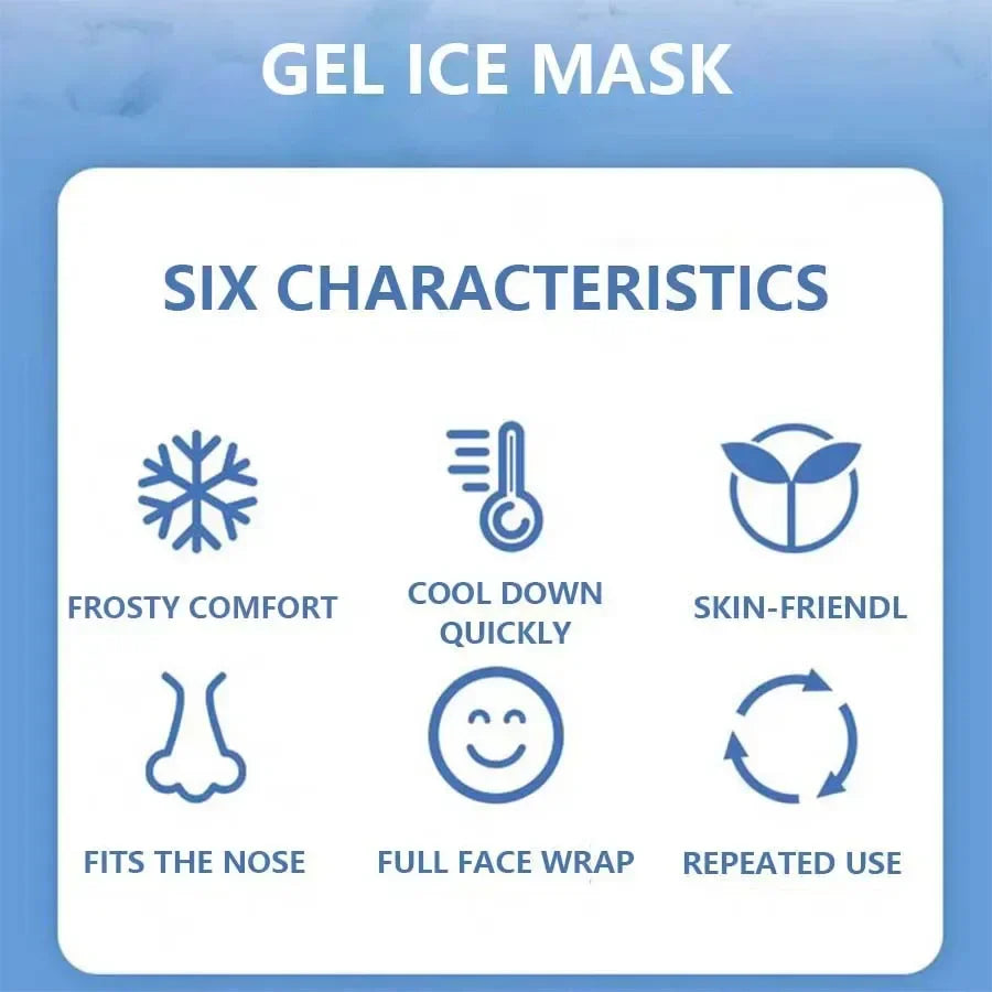 Detailed view of the adjustable straps on the gel face mask
