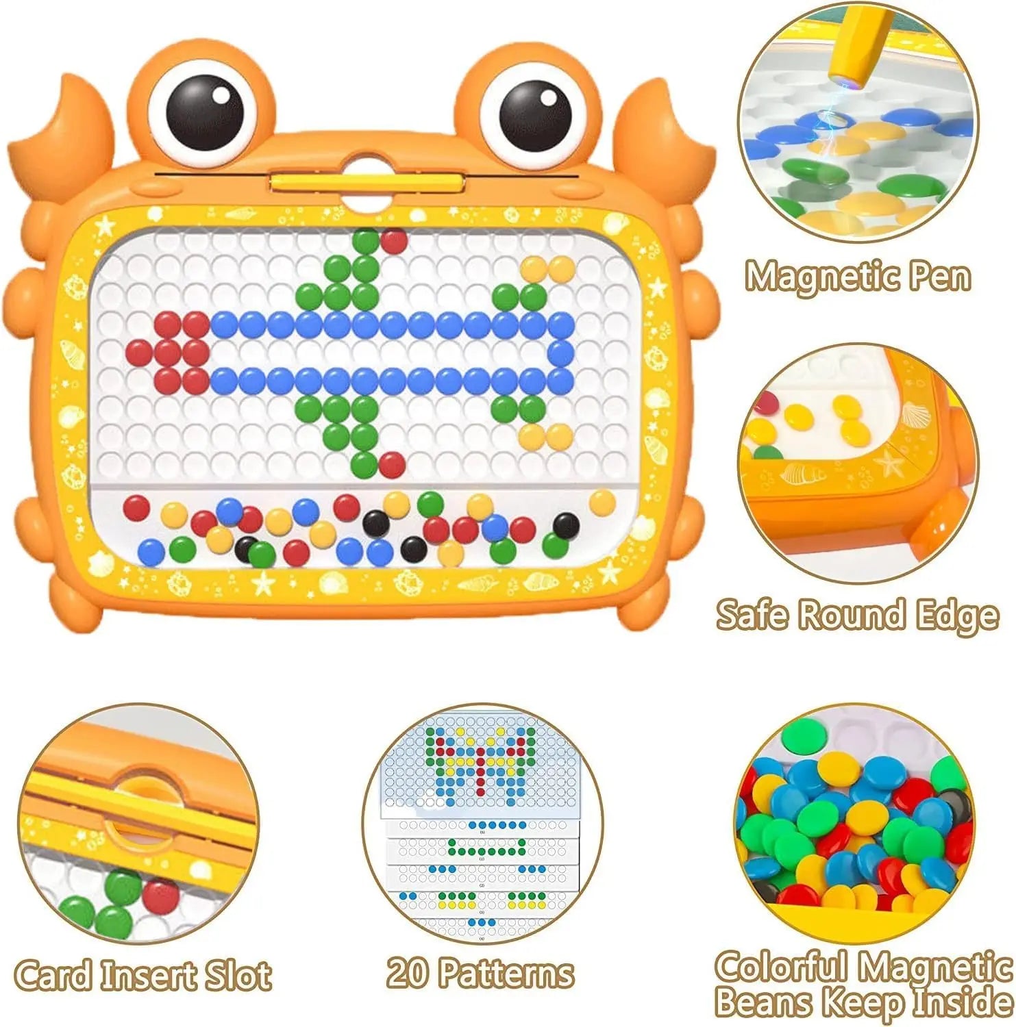 The complete Learning Crab DIY Mosaic Puzzle Board set with box