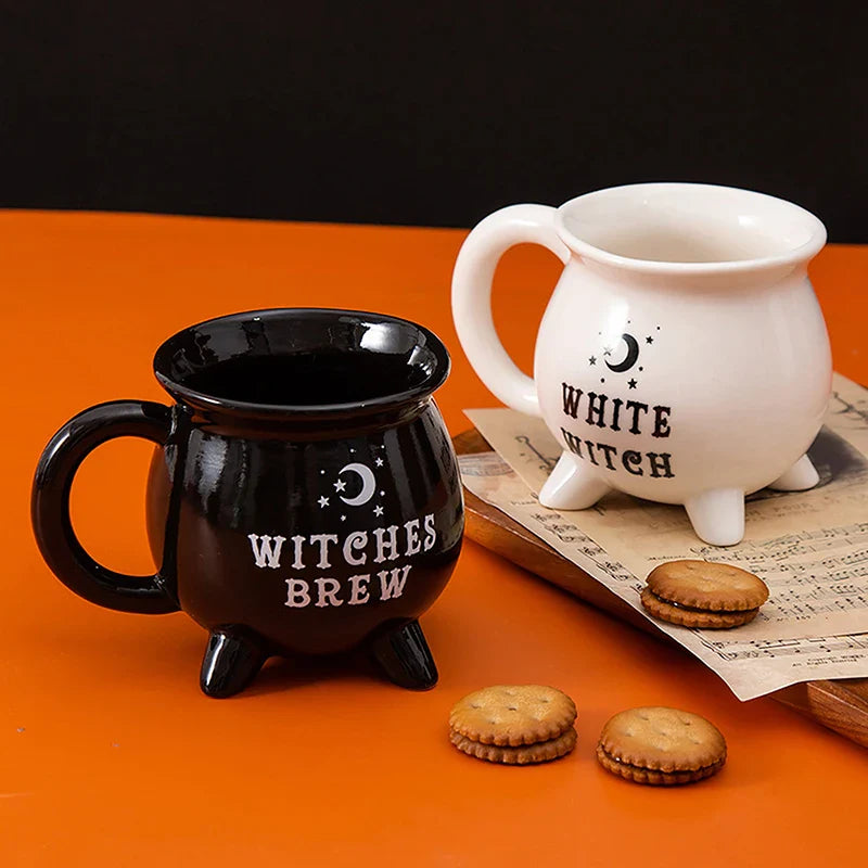 The cauldron coffee mug used as a decorative piece