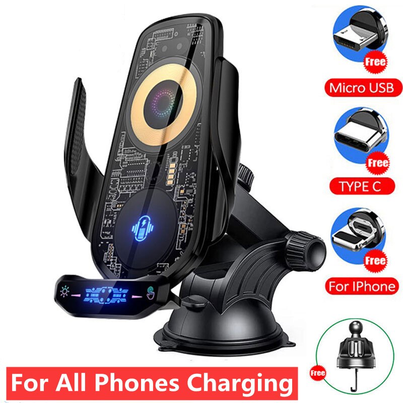 What's included in the box with the Automatic Magnetic Wireless Charging Car Phone Holder