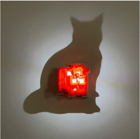 Different animal shadow projections from the lamp including birds and deer