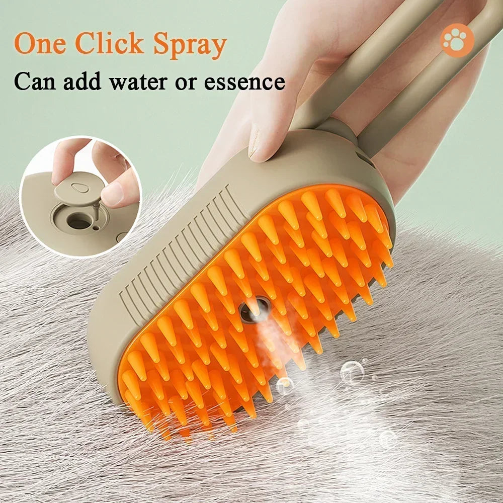 The compact and easy-to-use design of the steamy pet brush