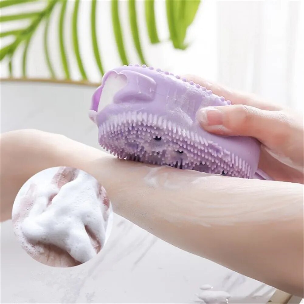 Demonstration of the Radiant Skin Glow Brush creating a rich lather