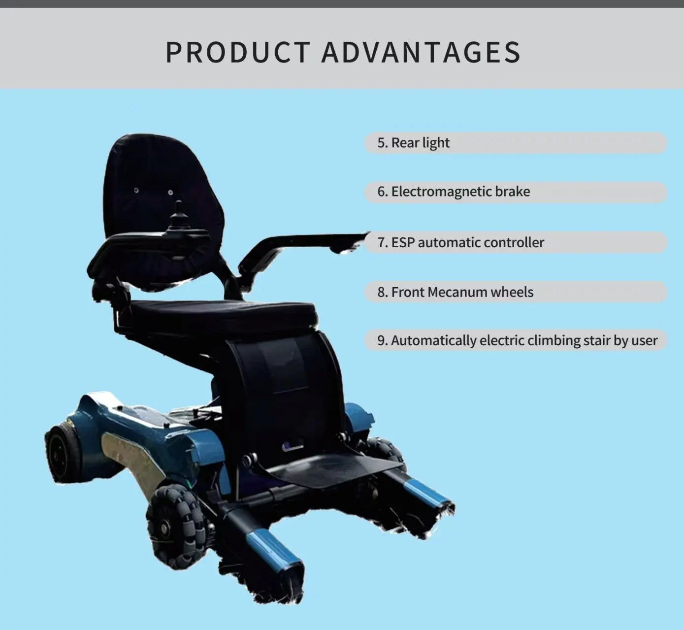 User comfortably operating the intelligent electric wheelchair