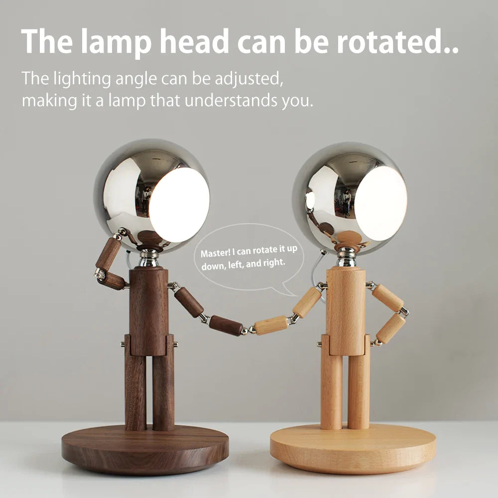 Creative gadget gift idea - the wooden astronaut lamp