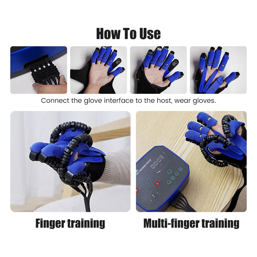 Components of the automatic hand finger exercise recovery kit