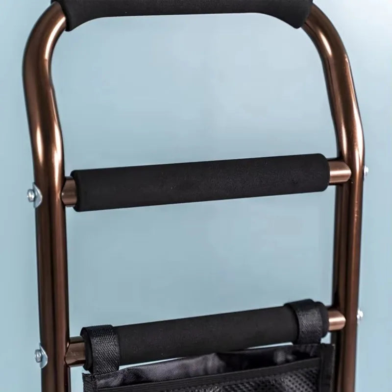 Detailed view of the durable aluminum construction and storage pouch