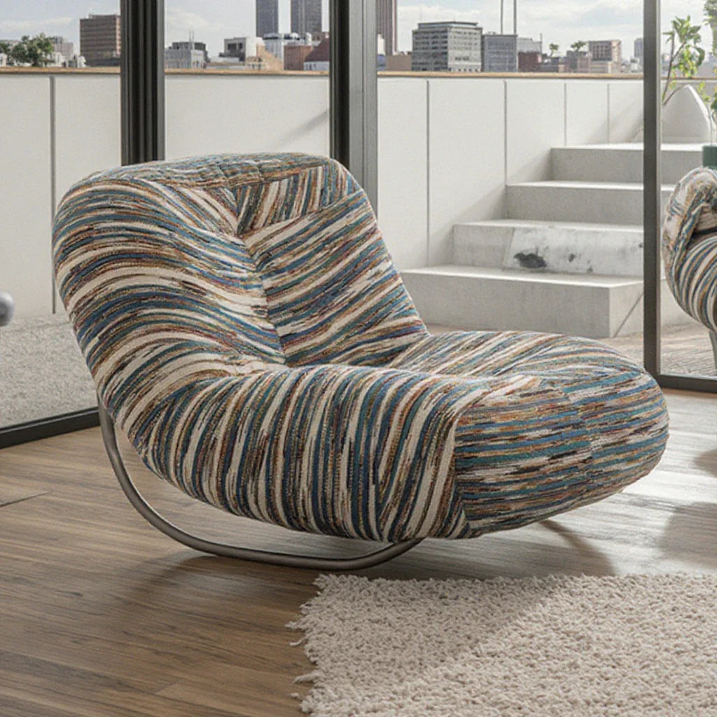 The dimensions of the modern curved rocking chair