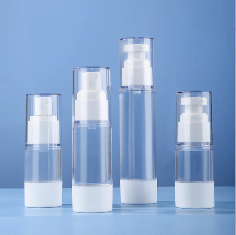 A person demonstrating the easy use of the Beauty On-The-Go Travel Cosmetic Pump.