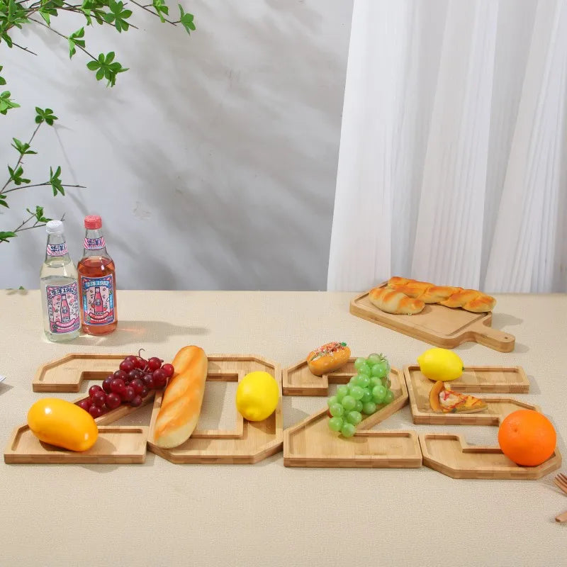 Eco-friendly wooden tray as a decorative platter gift idea