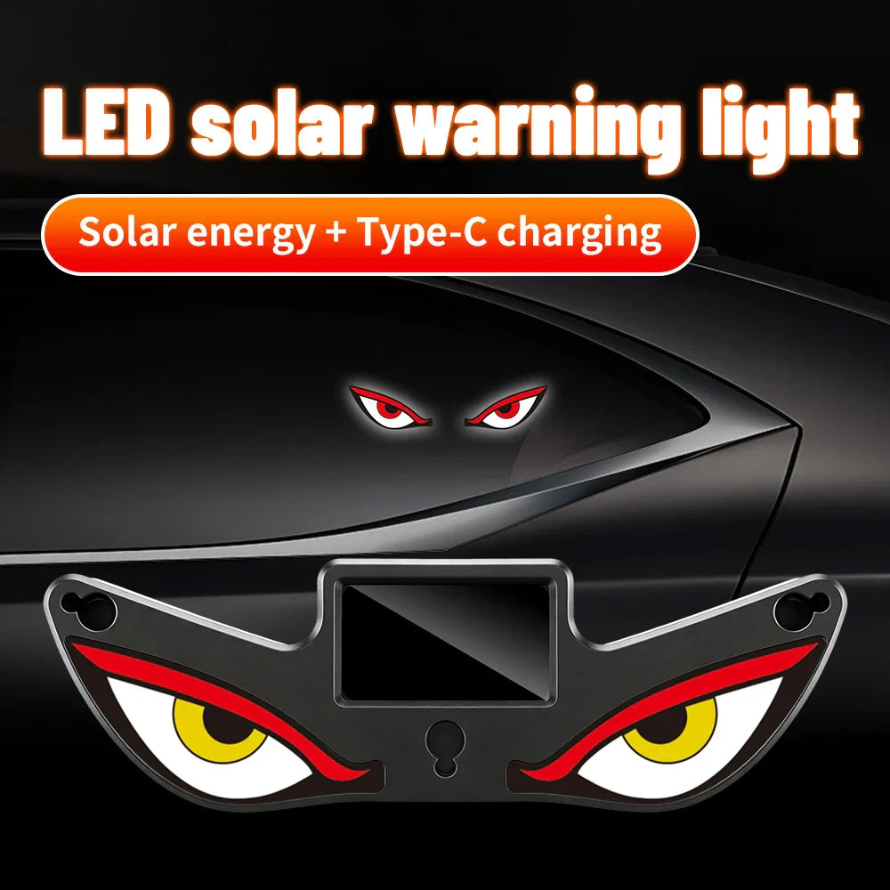 Solar powered dynamic warning light detail shot