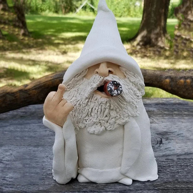 Angry Middle Finger Garden Gnome