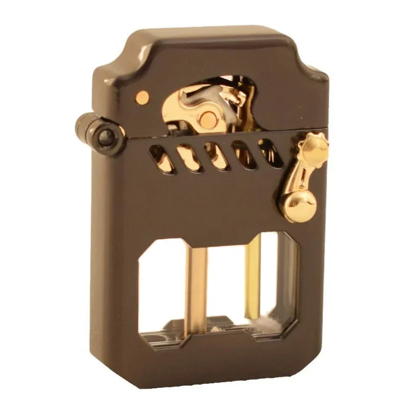 The Classic Retro Mechanical Flame Lighter shown in its full elegant design
