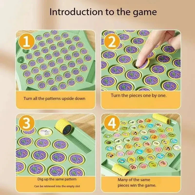 Hands-on play with the Pop Match Kids Strategy Pattern Board Game