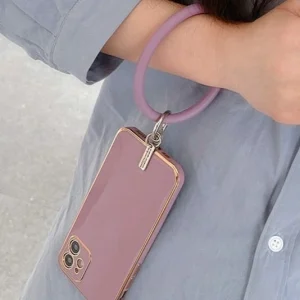 Colorful bracelet unfolding into a universal phone holder for hands-free viewing
