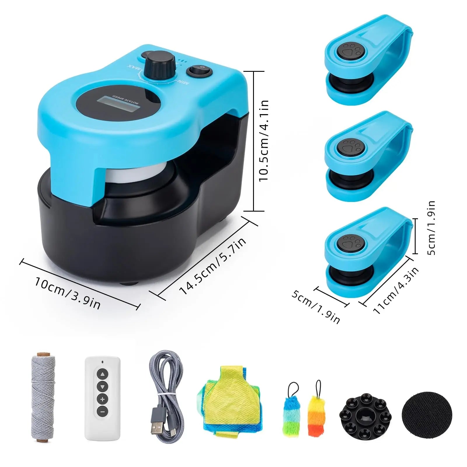 Remote control and components of the Cat Chaser toy