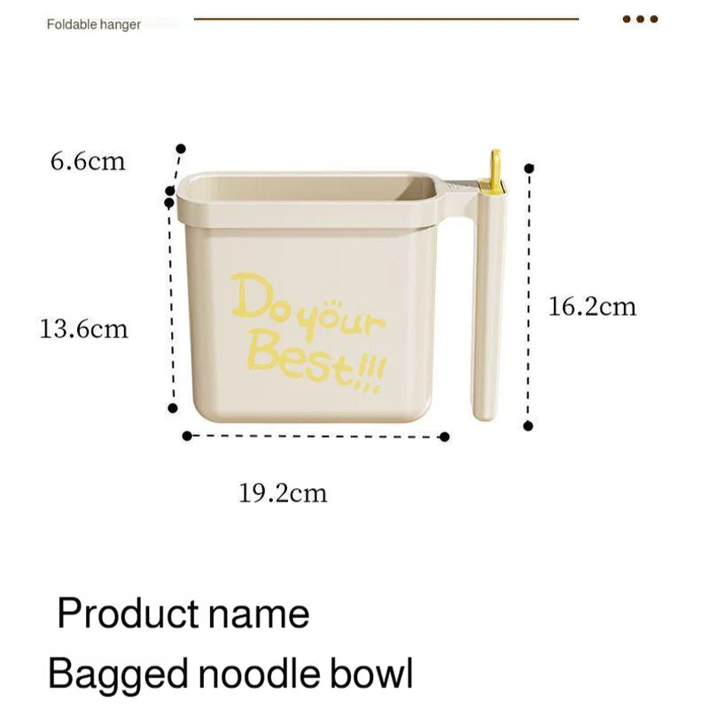 Demonstration of using the Instant Noodle Ready Bowl with hot water