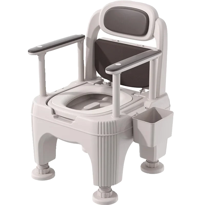 A person comfortably using the Safe Sit Elderly Support Indoor Toilet Chair