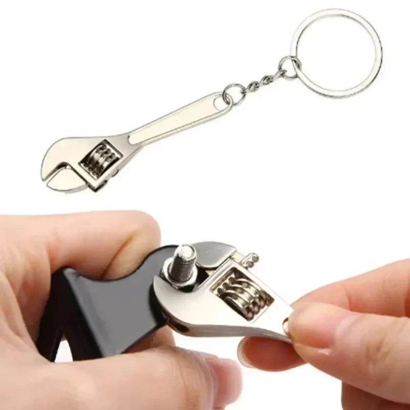 A unique gift idea: the Mini Wrench Keychain shown in hand