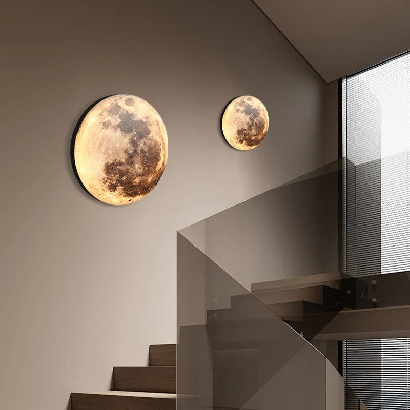 Moon Surface Lamp with crisp white light option