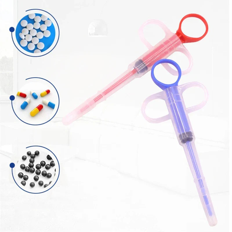 Lifestyle view of the pet medicine syringe