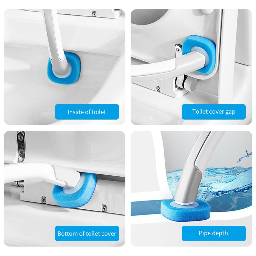Diagram showing the touchless operation of the cleaning brush